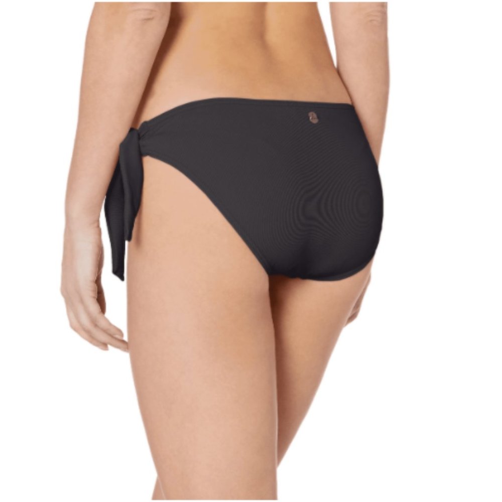 NWT Prana Daravy Bathing Suit Bottom Black Rib L